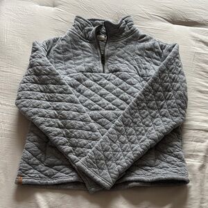 Gray Quilted Pullover
